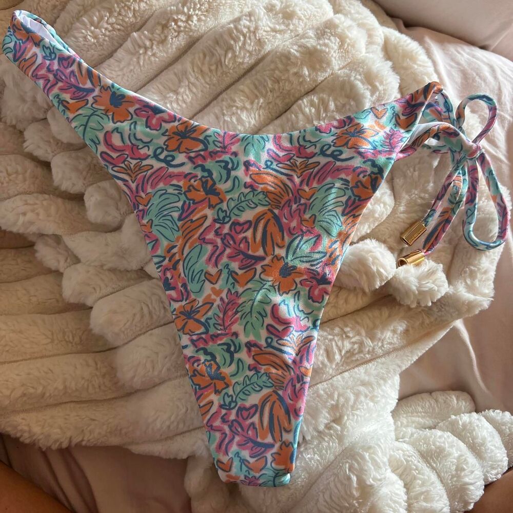 Hello Molly thong bikini bottom with tie side